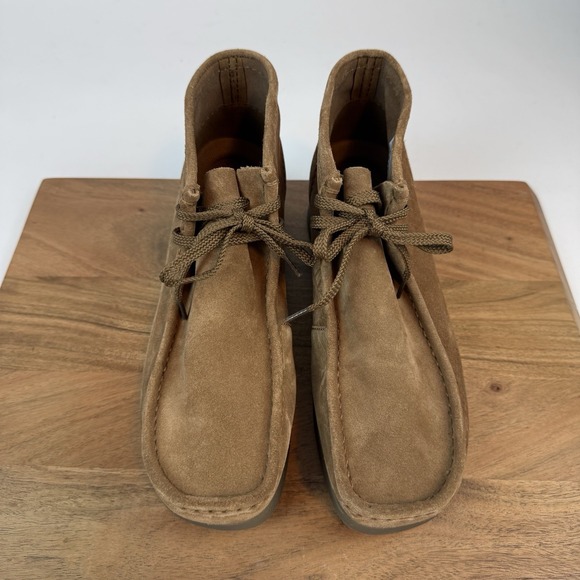 New NWOB Mens Clarks Wallaston Brown Suede Moccasin Chukka Ankle Boots Size 11 M - Picture 6 of 8